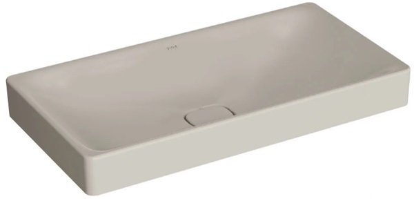 Vitra 7536B020-1398 Metropole Dikdörtgen Çanak lavabo, 80cm Mat Bej.